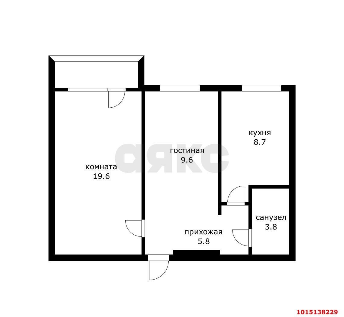 Фото №13: 2-комнатная квартира 50 м² - Краснодар, Черёмушки, ул. Селезнёва, 216
