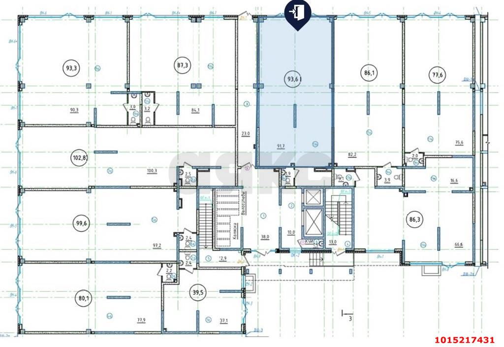Фото №8: Торговое помещение 94 м² - Краснодар, жилой комплекс Сармат, ул. Константина Гондаря, 98
