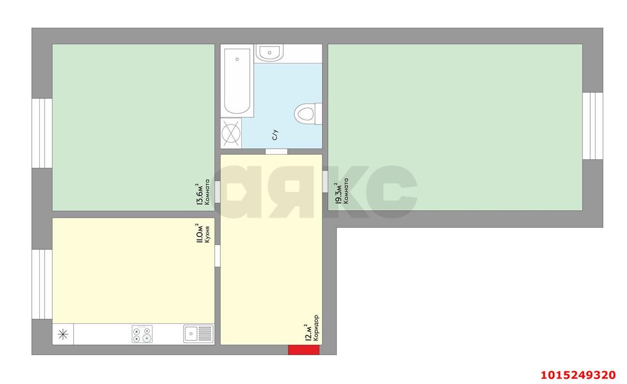 Фото №13: 2-комнатная квартира 59 м² - Южный, Кубанский, ул. Екатерининская, 6/2