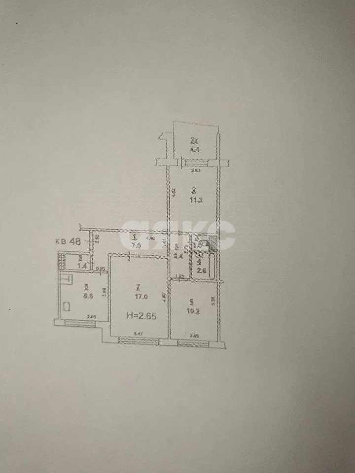 Фото №1: 3-комнатная квартира 64 м² - Ростов-на-Дону, Северный, ул. Орбитальная, 78