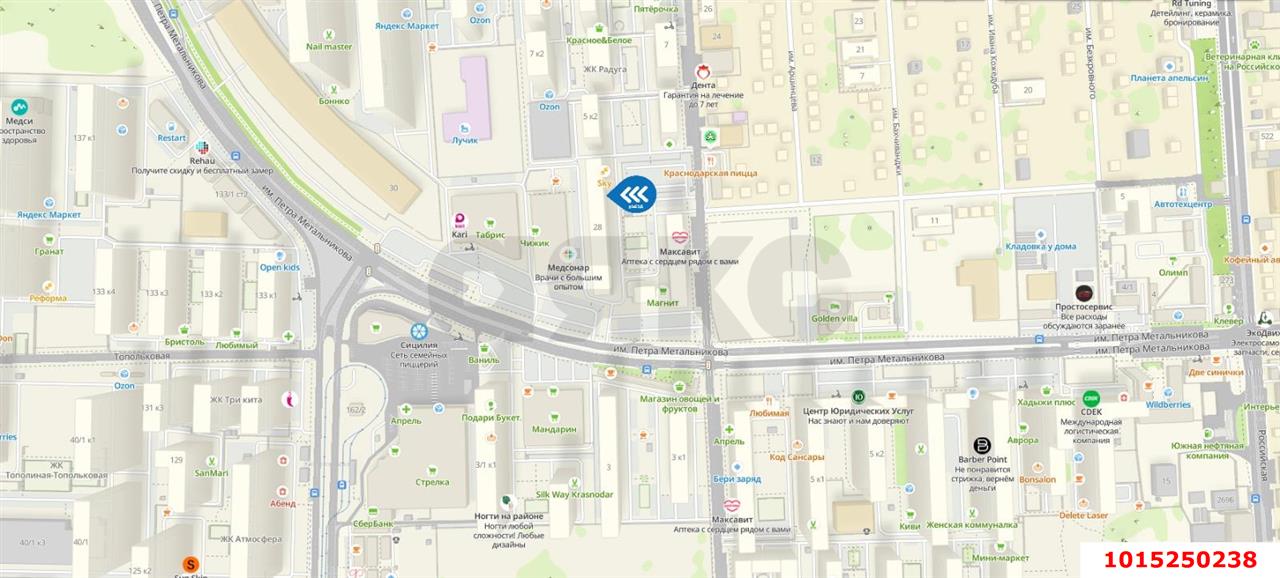 Фото №1: Торговое помещение 84 м² - Краснодар, имени Петра Метальникова, ул. Петра Метальникова, 28