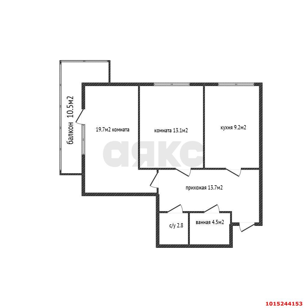 Фото №12: 2-комнатная квартира 73 м² - Краснодар, ЖК Возрождение, ул. имени 40-летия Победы, 113