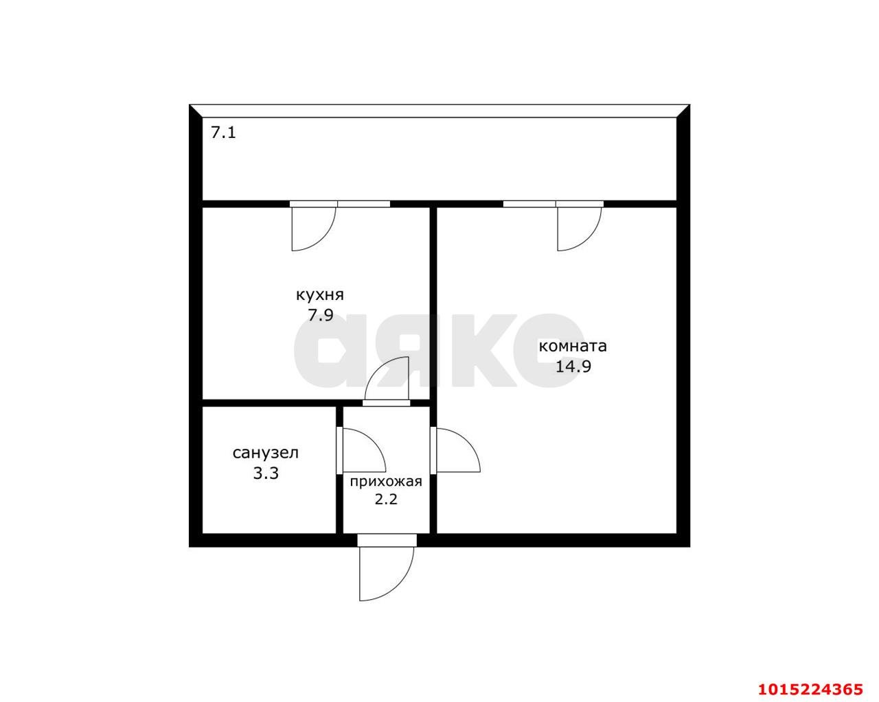 Фото №11: 1-комнатная квартира 35 м² - Новая Адыгея, жилой комплекс Виноград 2, ул. Бжегокайская, 25/1к1