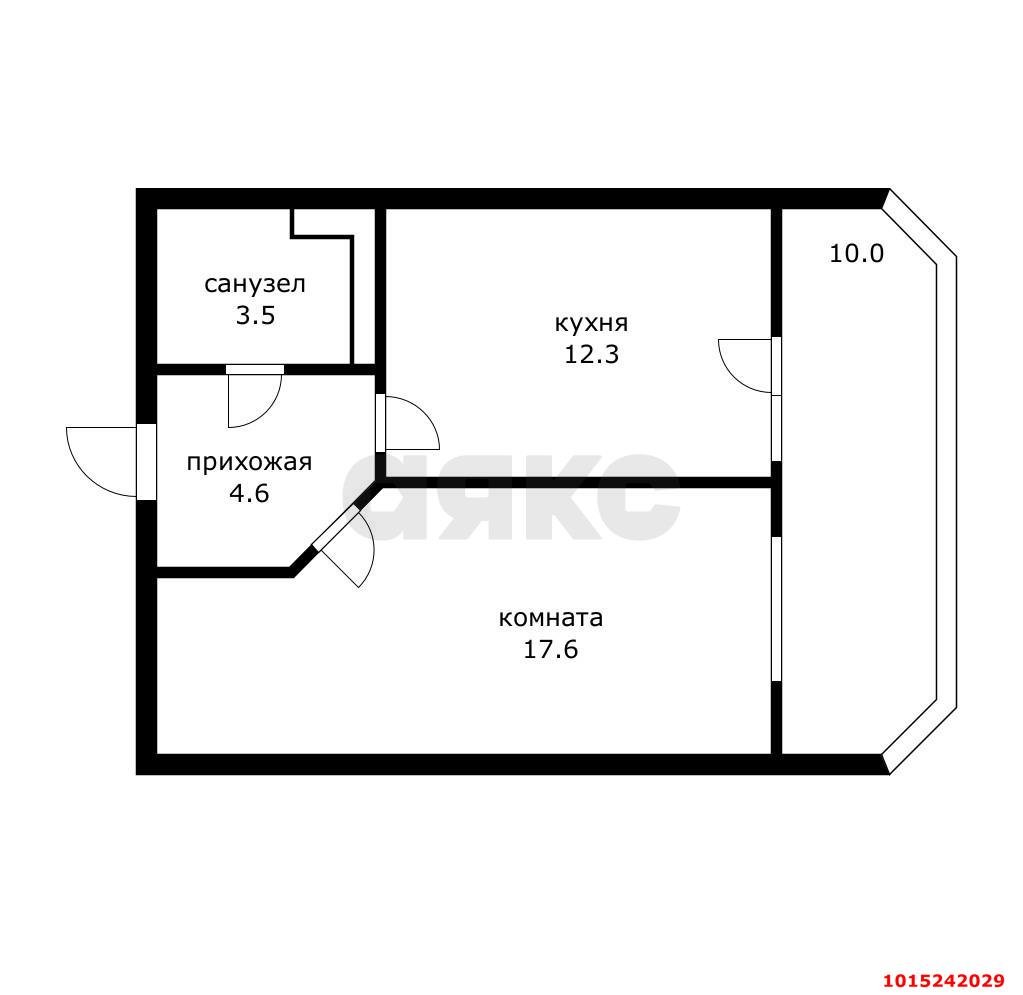Фото №10: 1-комнатная квартира 48 м² - Краснодар, жилой комплекс Смоленский, ул. Восточно-Кругликовская, 30