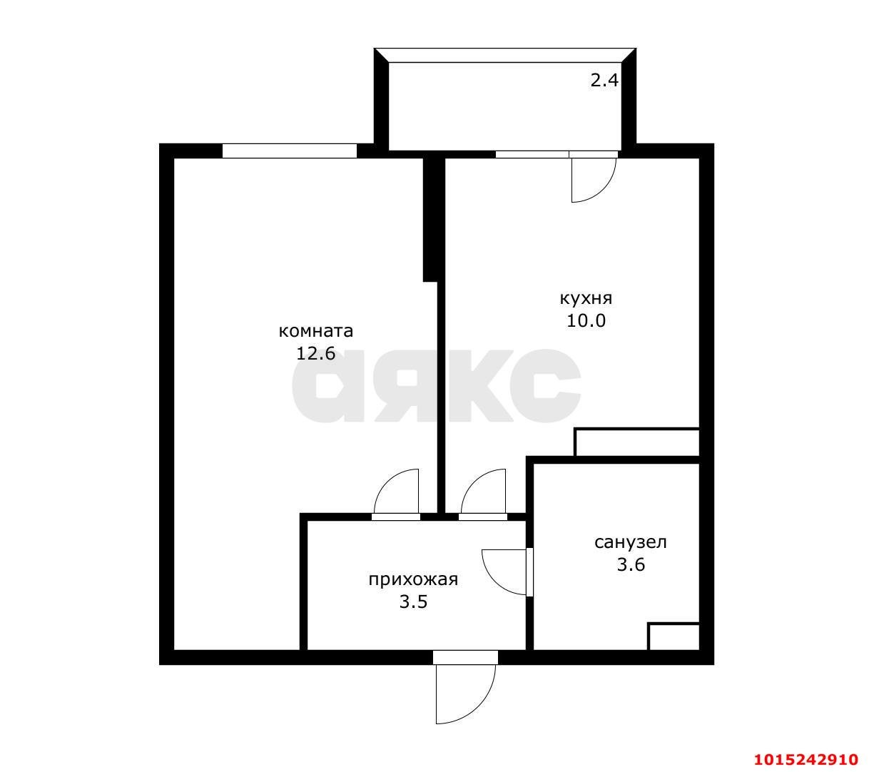 Фото №9: 1-комнатная квартира 32 м² - Краснодар, жилой комплекс Спортивная Деревня, ул. Западный Обход, 42/3к1