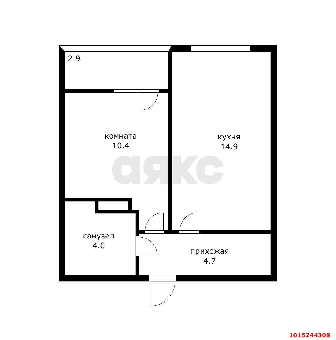 Фото №10: 1-комнатная квартира 34 м² - Краснодар, жилой комплекс Самолёт, ул. Западный Обход, 39/2