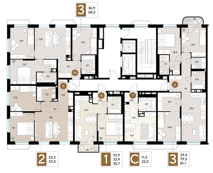 Фото №8: 2-комнатная квартира 53 м² - Краснодар, мкр. Прикубанский внутригородской округ