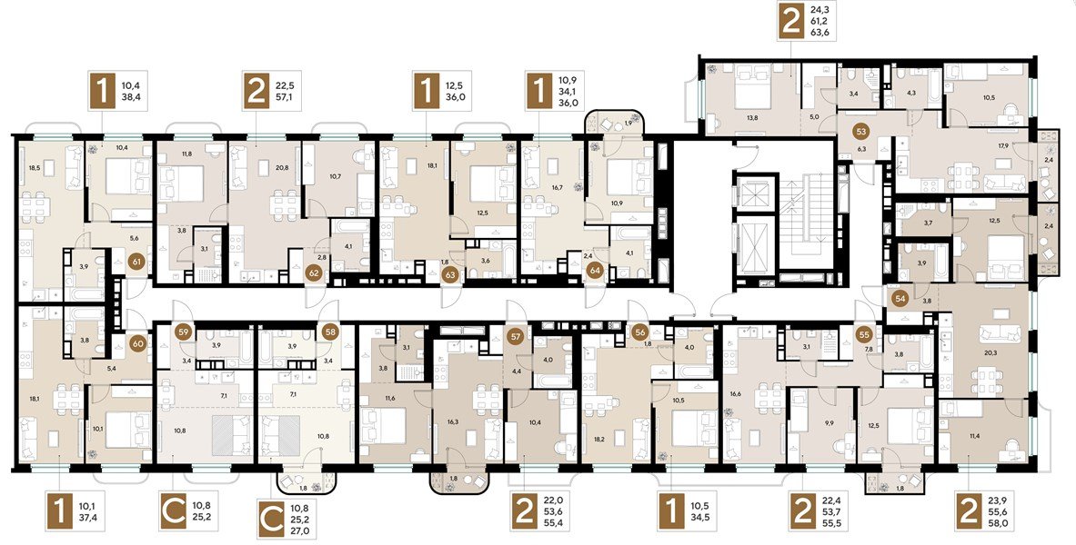 Фото №8: 1-комнатная квартира 39 м² - Краснодар, мкр. Прикубанский внутригородской округ