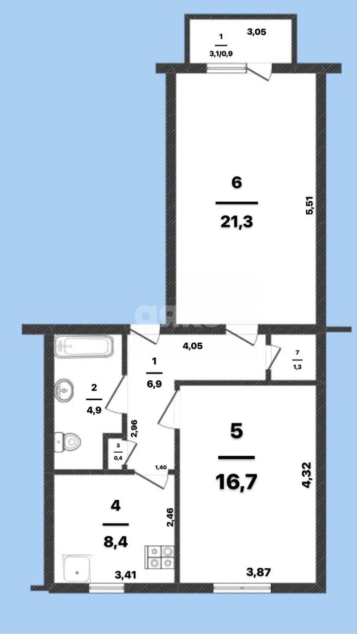 Фото №14: 2-комнатная квартира 60 м² - Луганск, р. Ленинский, ул. площадь Героев Великой Отечественной войны, 10