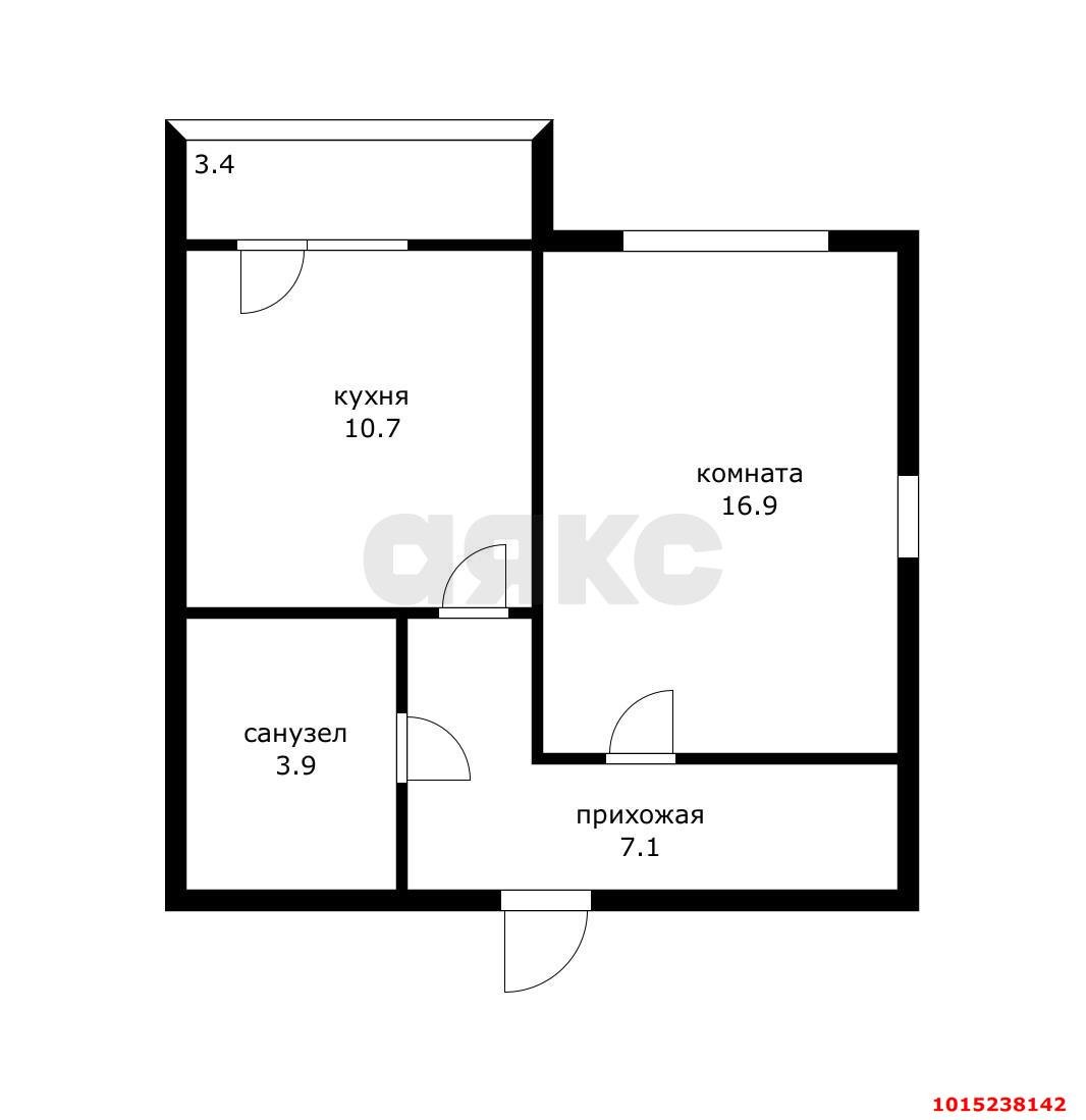 Фото №17: 1-комнатная квартира 38 м² - Краснодар, жилой комплекс Рассвет, ул. Гидростроителей, 63