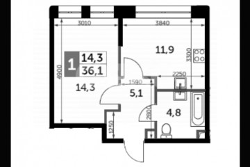 Фото №1: 1-комнатная квартира 36 м² - Москва, мкр. ЖК Сидней Сити, к2/1