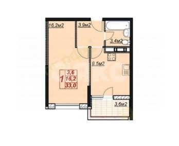 Фото №19: 1-комнатная квартира 36 м² - Анапа, жилой комплекс Лазурный, ул. Крестьянская, 27к5