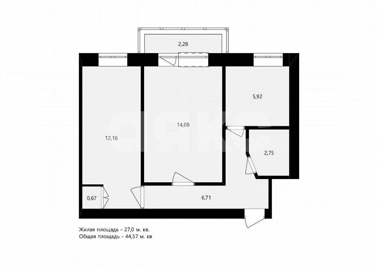 Фото №7: 2-комнатная квартира 44 м² - Ростов-на-Дону, Чкаловский, ул. Белорусская, 15/2