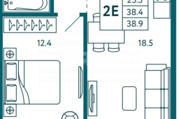 Фото №5: 2-комнатная квартира 38 м² - Мариуполь, р. Жовтневый, ул. Артёма, 102