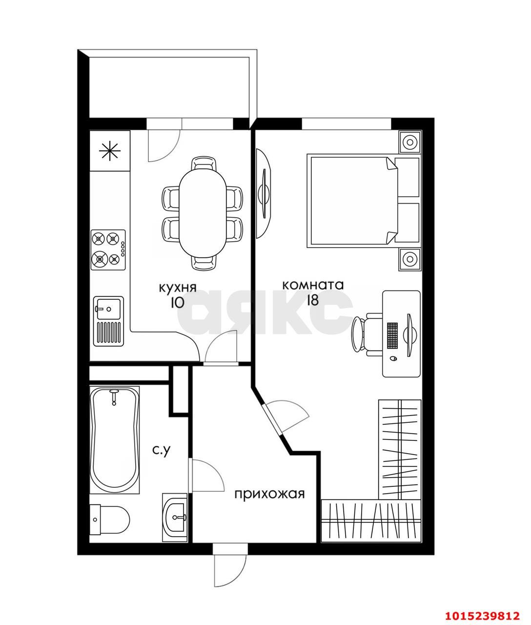 Фото №9: 1-комнатная квартира 36 м² - Российский, ЖК Добрый, ул. имени Академика Сахарова, 2Ак5