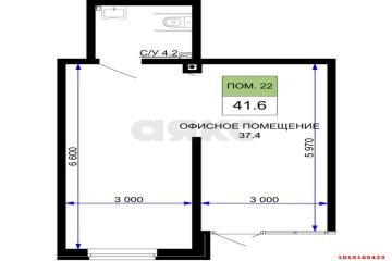 Фото №5: Коммерция 41 м² - Краснодар, мкр. жилой комплекс Дыхание, ул. Лётчика Позднякова, 2к25