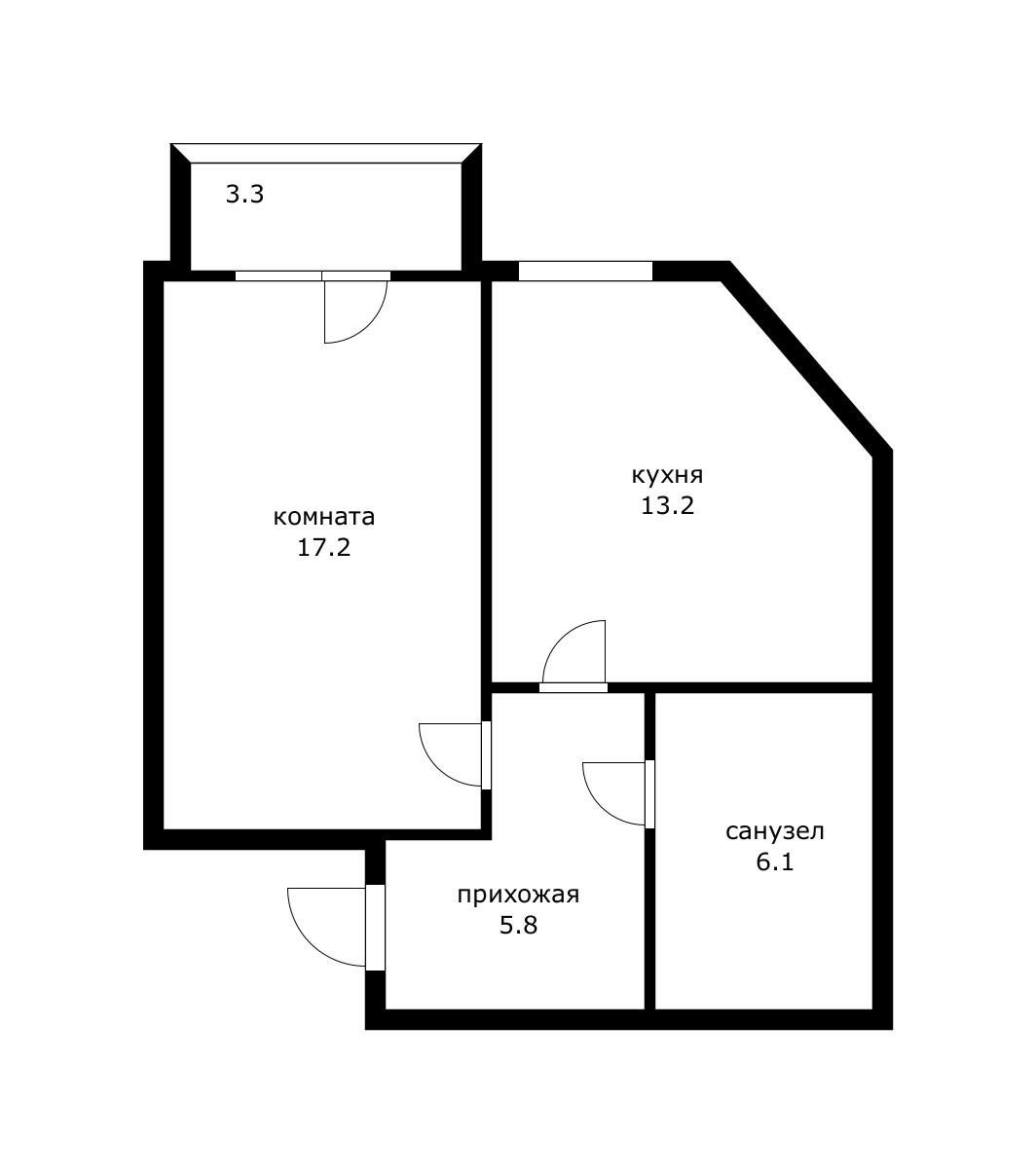 Фото №9: 1-комнатная квартира <span class="whitespace-nowrap">45 м²</span>, <span class="whitespace-nowrap">4/6 эт.</span> - Краснодар, Прикубанский внутригородской округ, мкр. Музыкальный, ул. имени Дунаевского И.И., 5