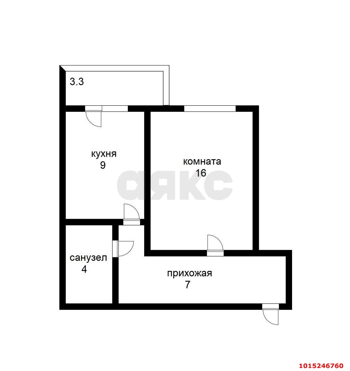 Фото №6: 1-комнатная квартира 41 м² - Краснодар, Музыкальный, ул. имени Ф.И. Шаляпина, 31В