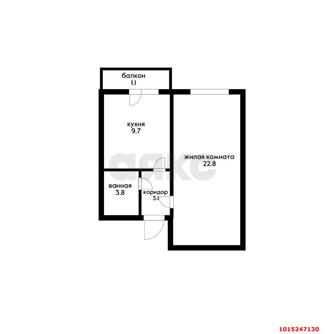 Фото №8: 1-комнатная квартира 39 м² - Краснодар, Пашковский, ул. имени Евдокии Бершанской, 412
