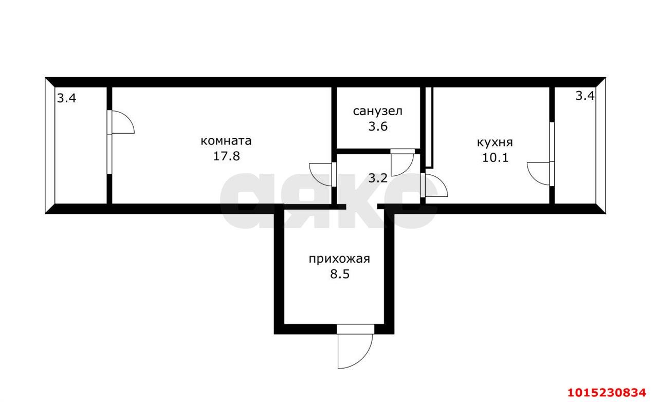 Фото №17: 1-комнатная квартира 50 м² - Краснодар, Почтовый, ул. имени Валерия Гассия, 10