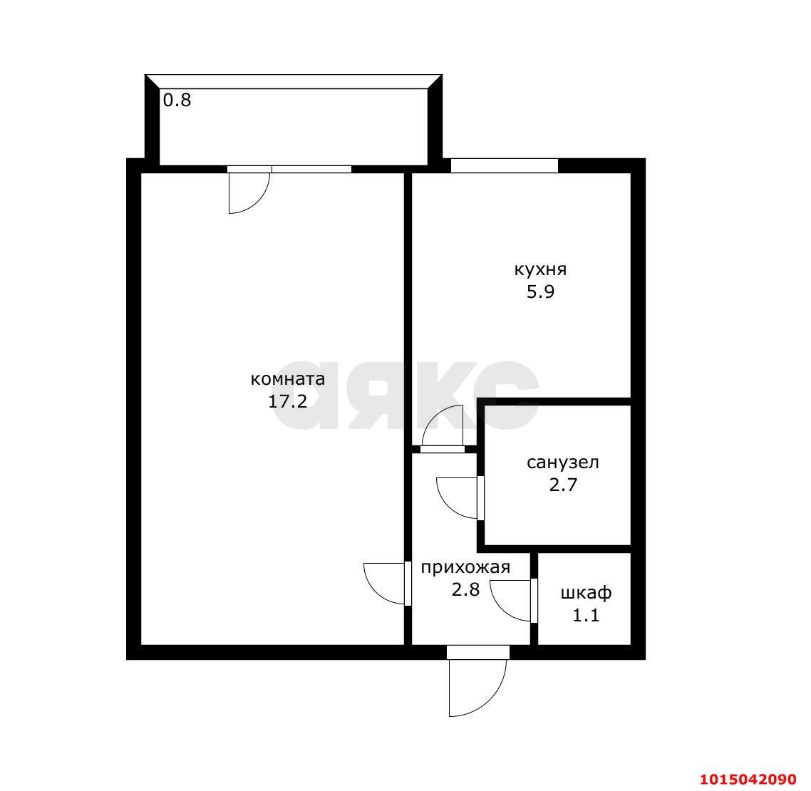 Фото №6: 1-комнатная квартира 30 м² - Краснодар, Гидростроителей, ул. имени Дмитрия Благоева, 4