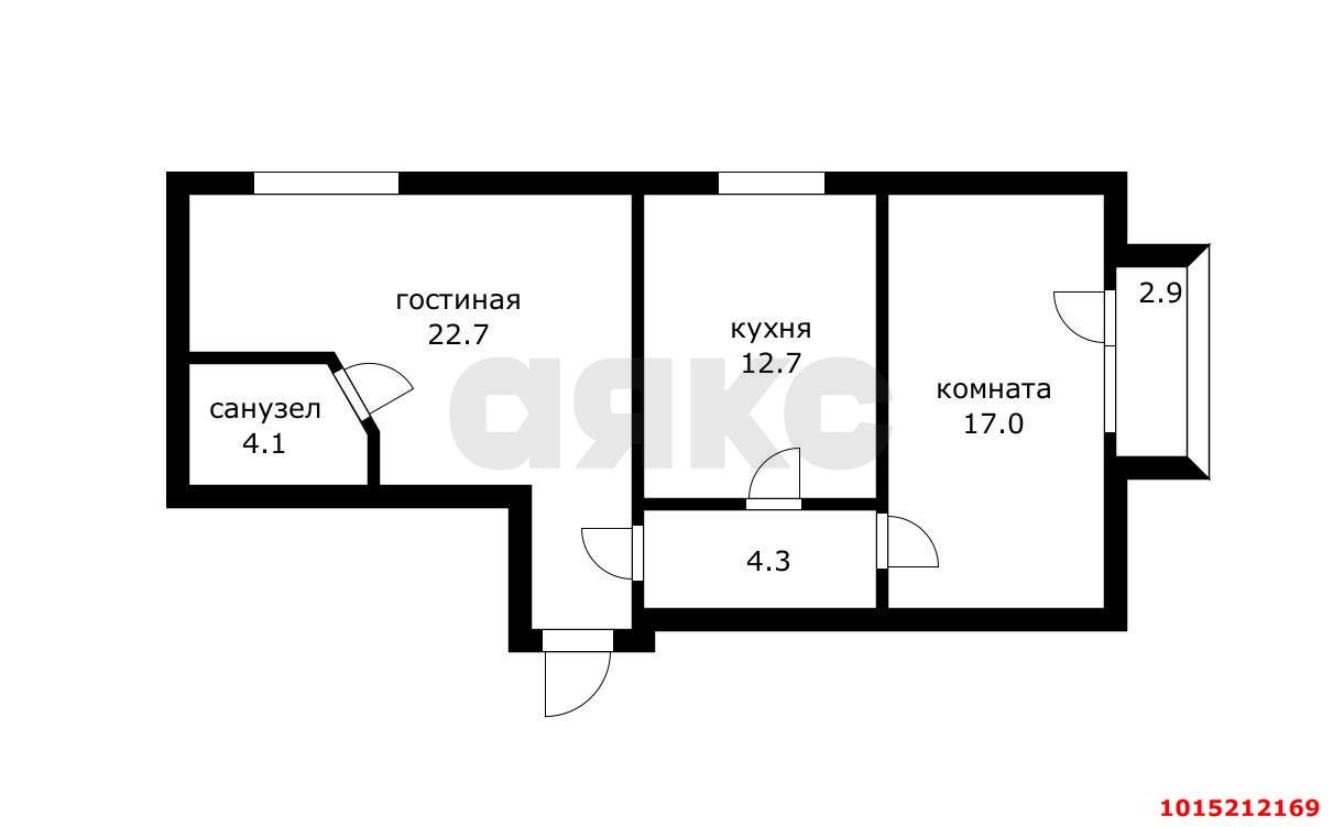 Фото №14: 2-комнатная квартира <span class="whitespace-nowrap">63 м²</span>, <span class="whitespace-nowrap">4/5 эт.</span> - Краснодар, Прикубанский внутригородской округ, мкр. Музыкальный, ул. Суздальская, 15