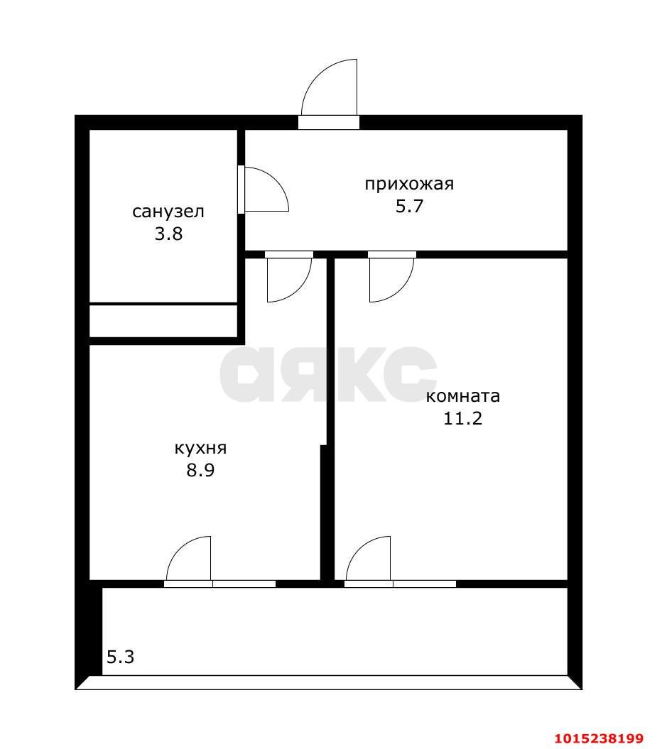 Фото №12: 1-комнатная квартира 38 м² - Краснодар, ЖК Рекорд, ул. Новороссийская, 90/2к2