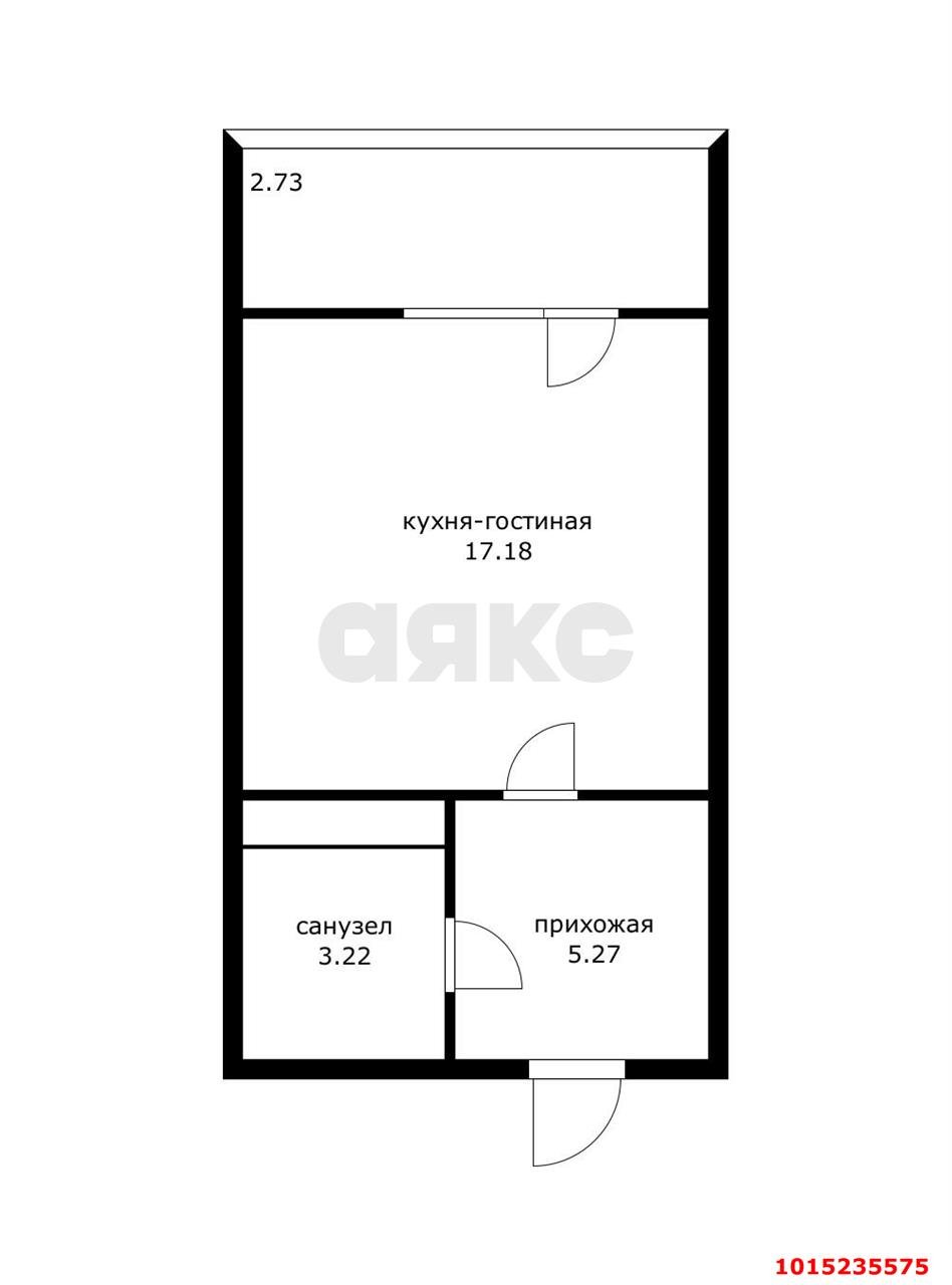 Фото №6: Студия 28 м² - Знаменский, Родные Просторы