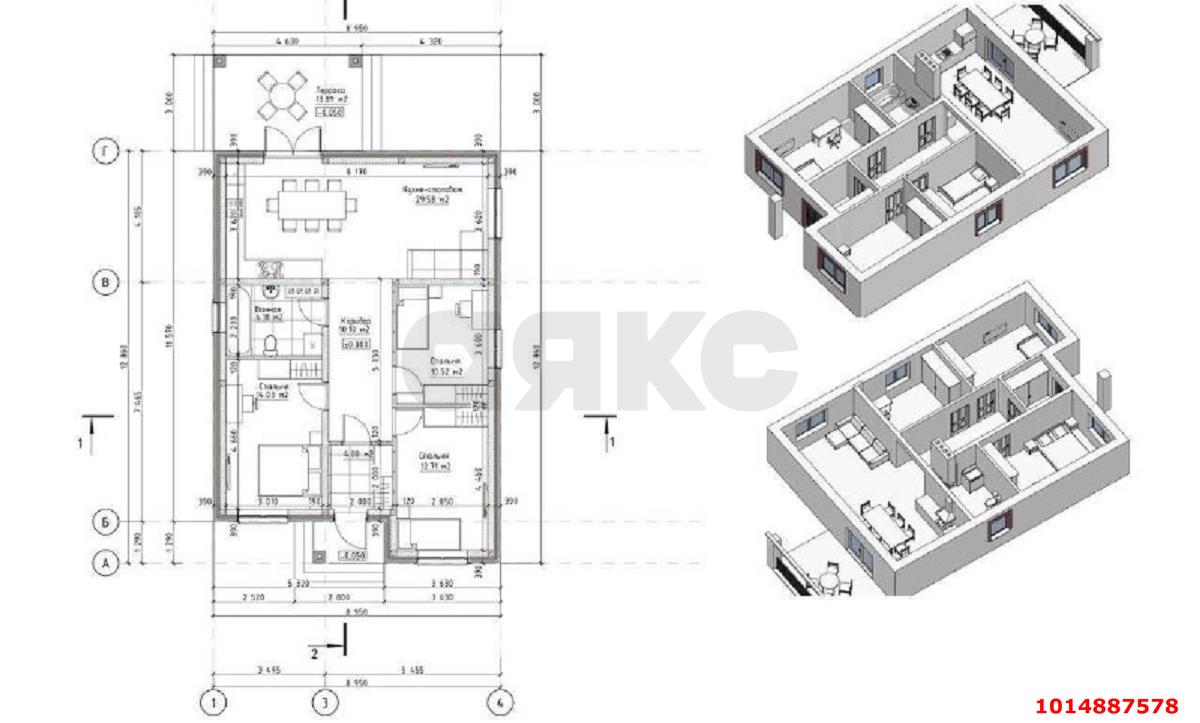 Фото №2: Дом 104 м² + 4 сот. - Старокорсунская, Карасунский внутригородской округ, ул. Молодёжная, 36