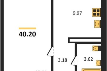 Фото №1: 1-комнатная квартира 40 м² - Лабинск, мкр. ЖК Первый, ул. Калинина, 309