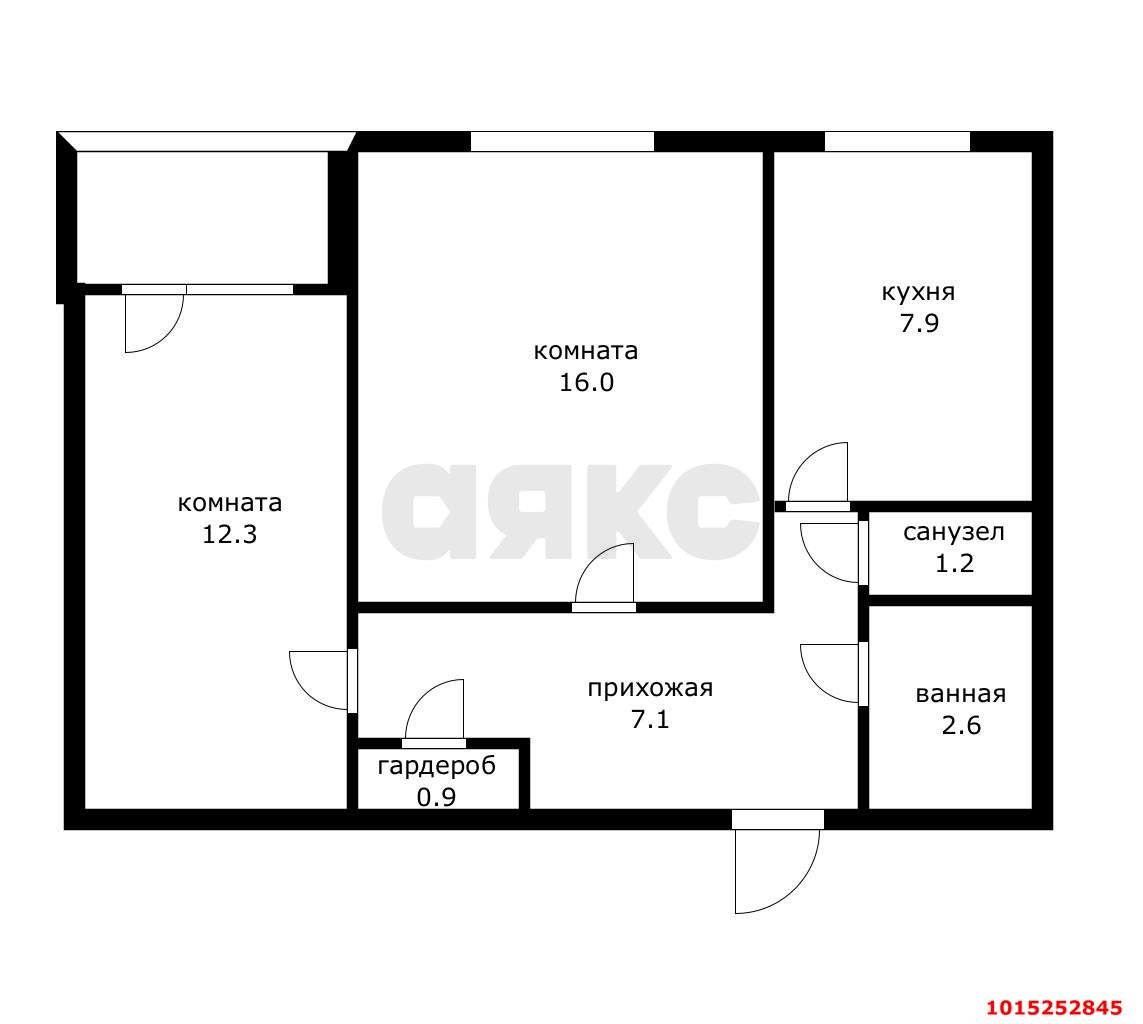 Фото №9: Комната 32 м² - Краснодар, Краевая Клиническая Больница, ул. Российская, 94