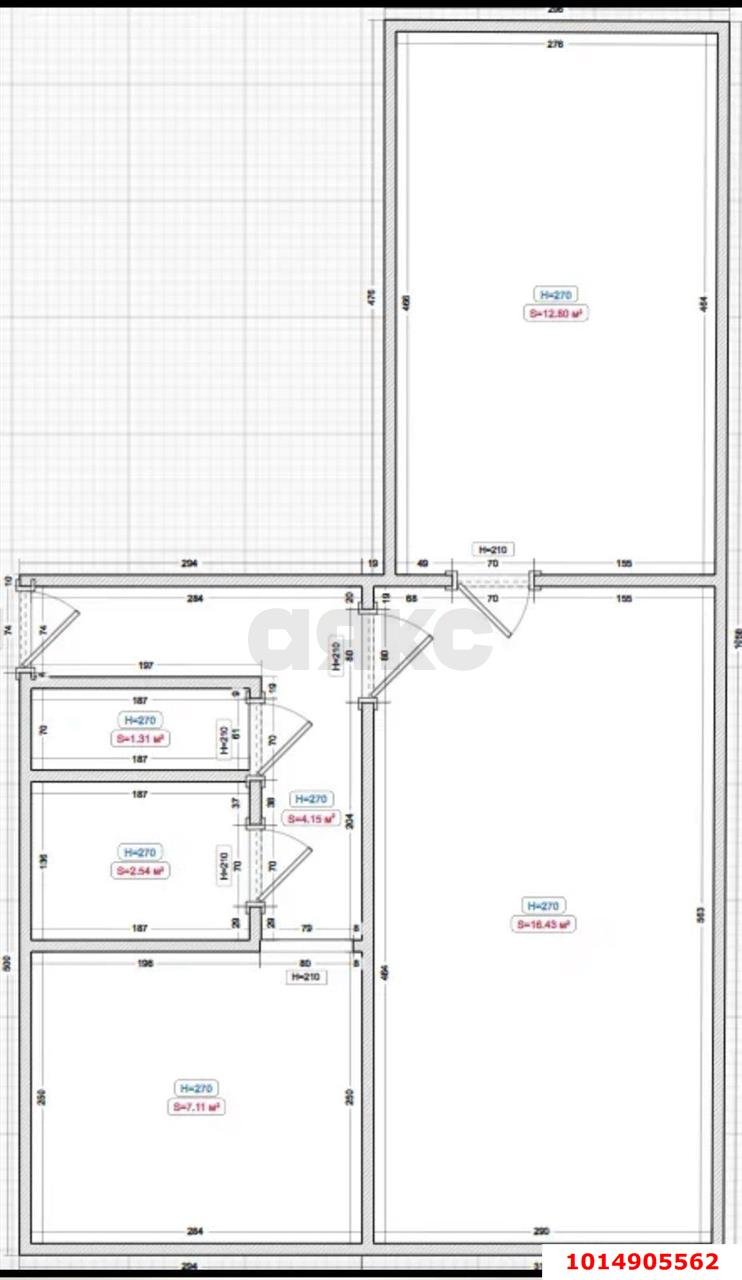 Фото №6: 2-комнатная квартира 44 м² - Краснодар, Отделение № 1 совхоза Солнечный, 45