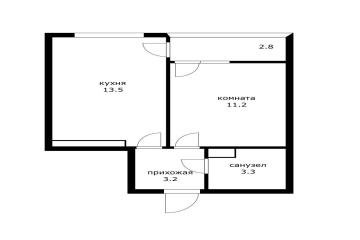 Фото №2: 1-комнатная квартира 31 м² - Краснодар, мкр. жилой комплекс Самолёт, ул. Западный Обход, 39/2
