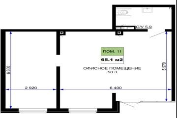 Фото №3: Коммерция 65 м² - Краснодар, мкр. жилой комплекс Дыхание, ул. Лётчика Позднякова, 2к22