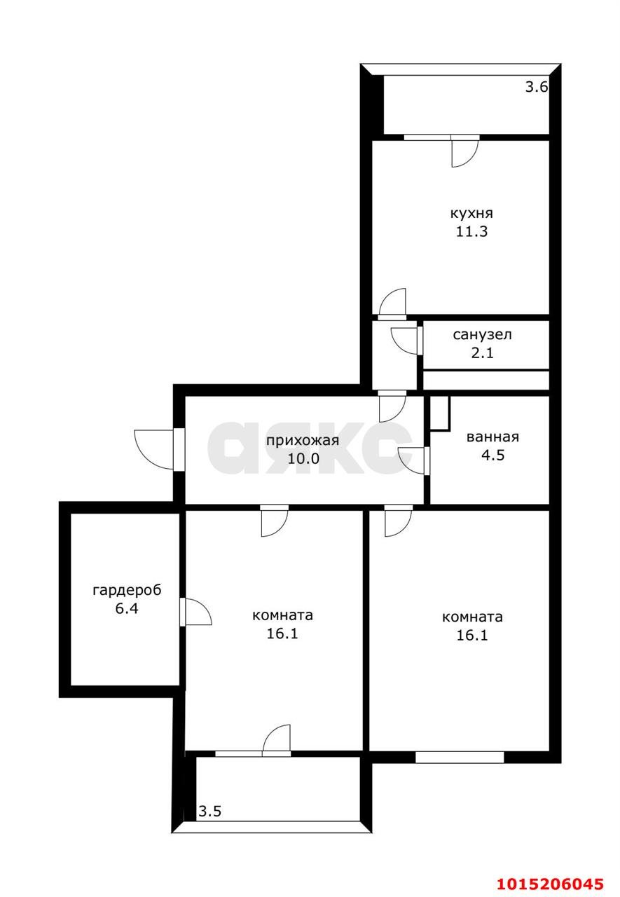 Фото №7: 2-комнатная квартира 75 м² - Краснодар, жилой комплекс Мой Город, ул. Западный Обход, 39/1к7