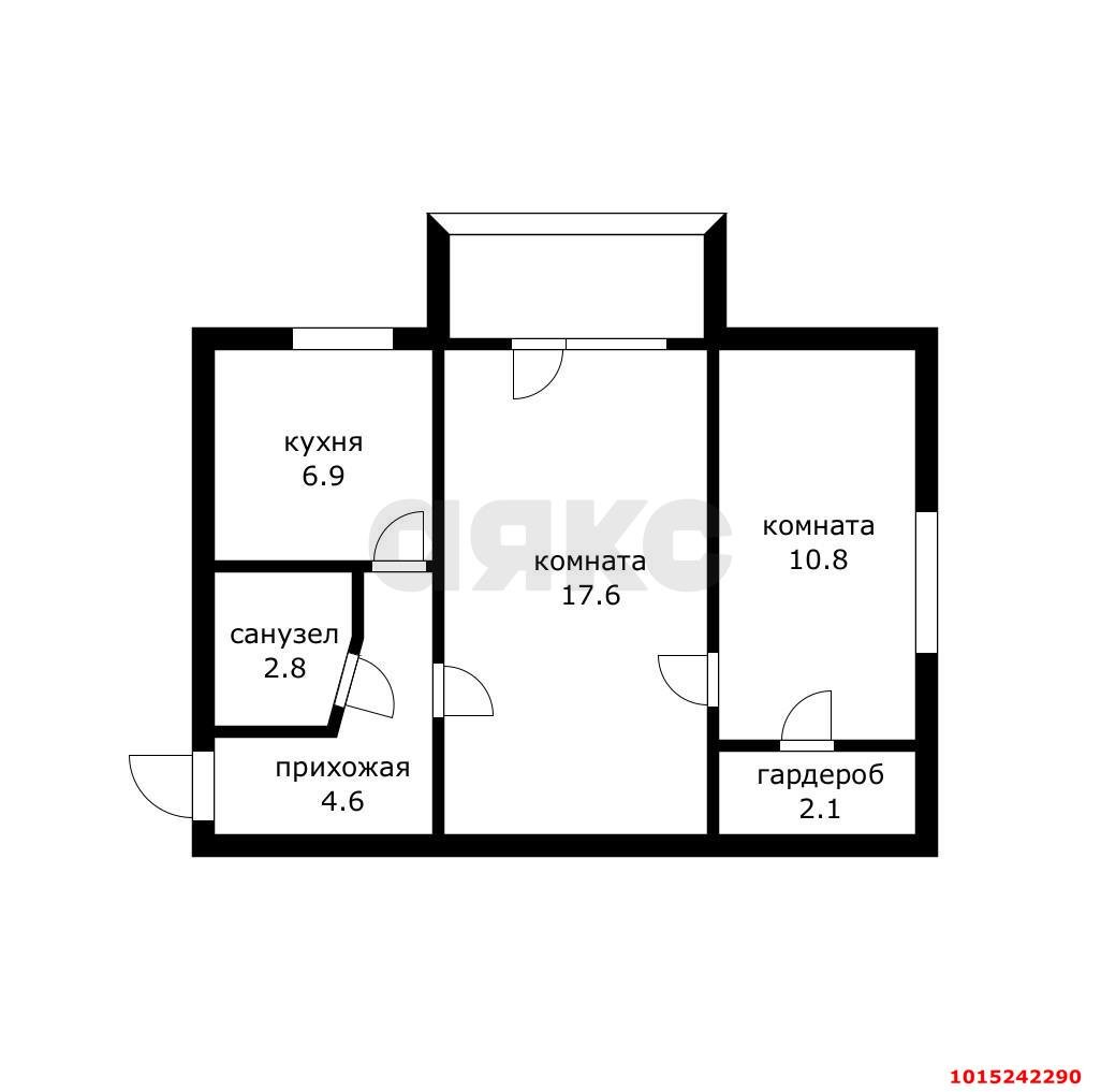Фото №12: 2-комнатная квартира 43 м² - Берёзовый, Витаминкомбинат, ул. Профессора Рудакова, 5