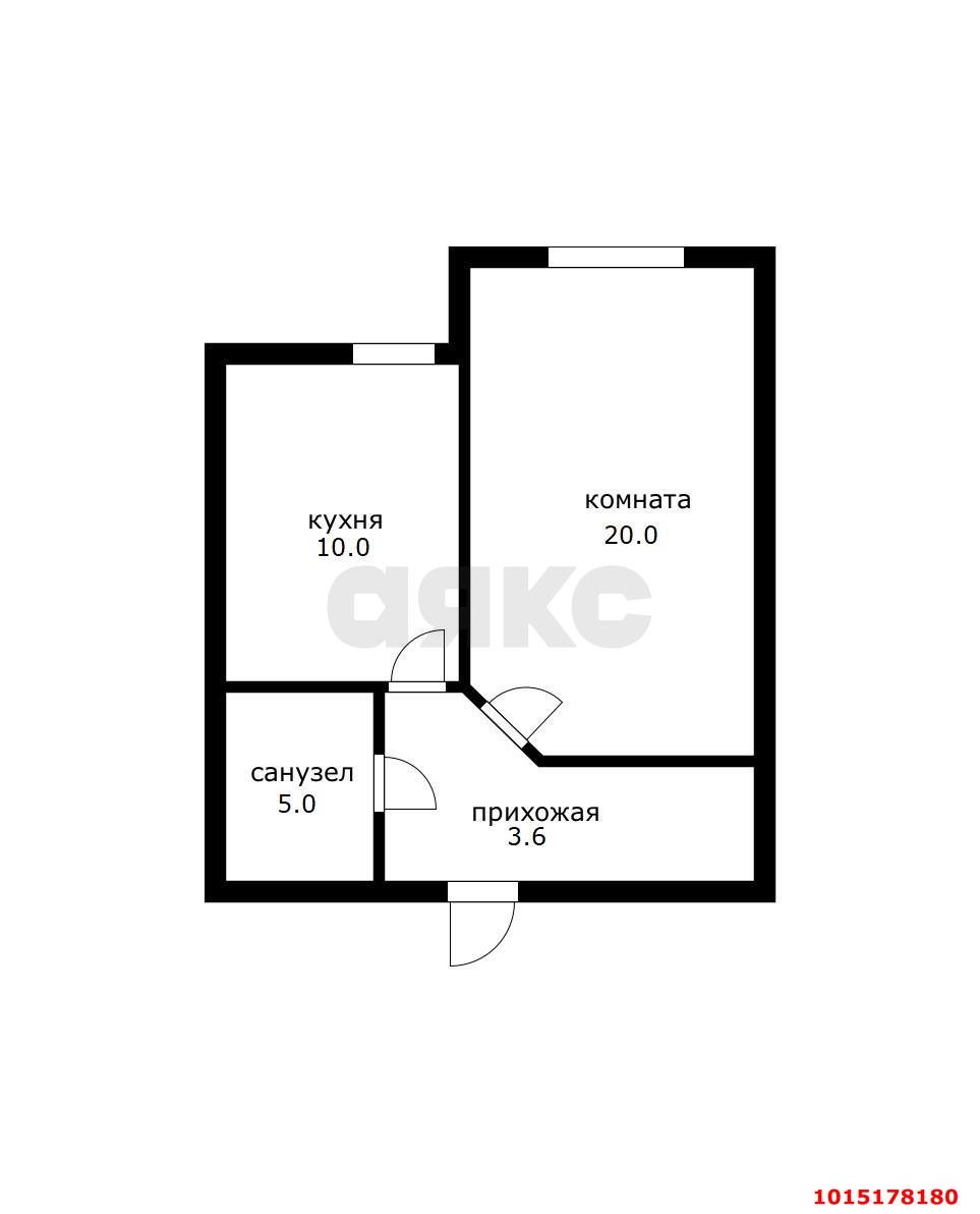 Фото №9: 1-комнатная квартира 39 м² - Знаменский, Карасунский внутригородской округ, мкр. жилой комплекс Первомайский, ул. Первомайская, 36/2