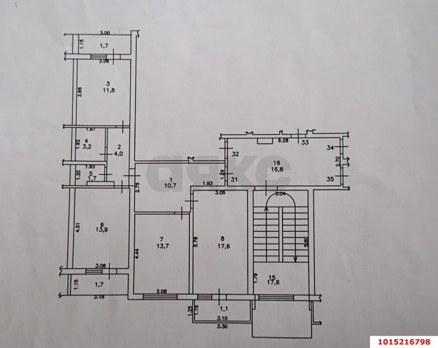 Фото №16: 3-комнатная квартира 80 м² - Ленина, мкр. Карасунский внутригородской округ, ул. Стременная, 1//3/1