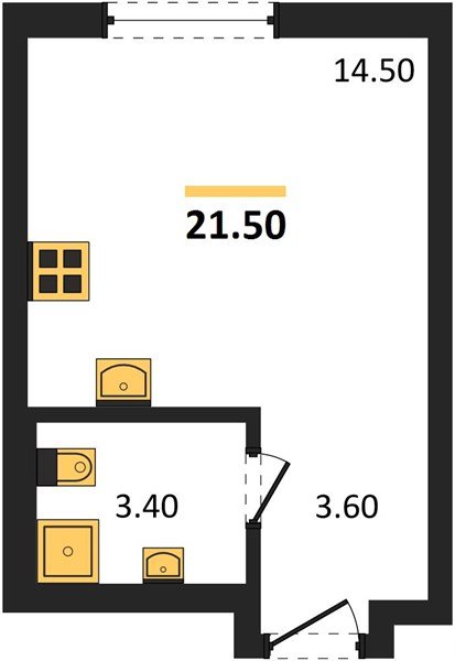 Фото №1: Студия 21 м² - Краснодар, Прикубанский внутригородской округ, квартал Самолёт, мкр. жилой комплекс Самолёт-7
