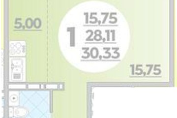 Фото №1: Студия 30 м² - Крымск, мкр. Надежда, 