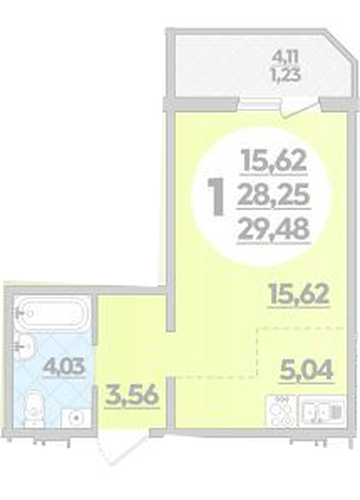 Фото №1: Студия 29 м² - Крымск, мкр. Надежда