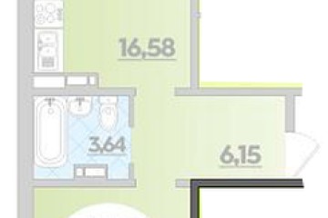 Фото №1: 1-комнатная квартира 45 м² - Крымск, мкр. Надежда, 