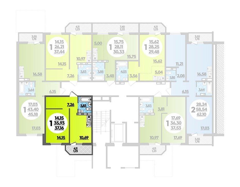 Фото №8: 1-комнатная квартира 37 м² - Крымск, мкр. Надежда