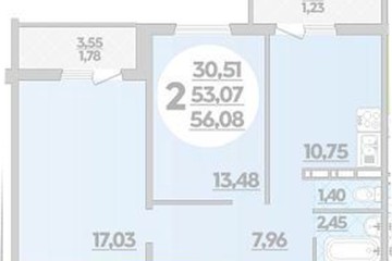 Фото №1: 2-комнатная квартира 56 м² - Крымск, мкр. Надежда, 