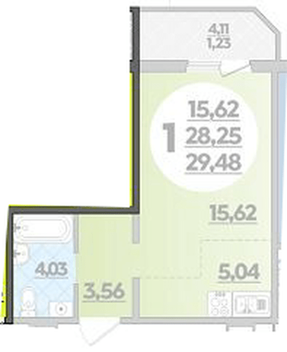 Фото №1: Студия 29 м² - Крымск, мкр. Надежда