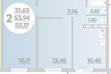 Фото №1: 2-комнатная квартира 55 м² - Крымск, мкр. Надежда, 