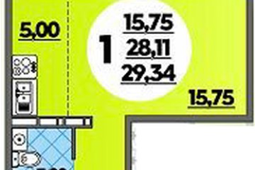 Фото №1: Студия 29 м² - Крымск, мкр. Надежда, 