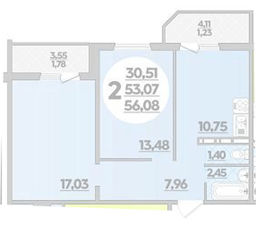 Фото №1: 2-комнатная квартира 56 м² - Крымск, Надежда
