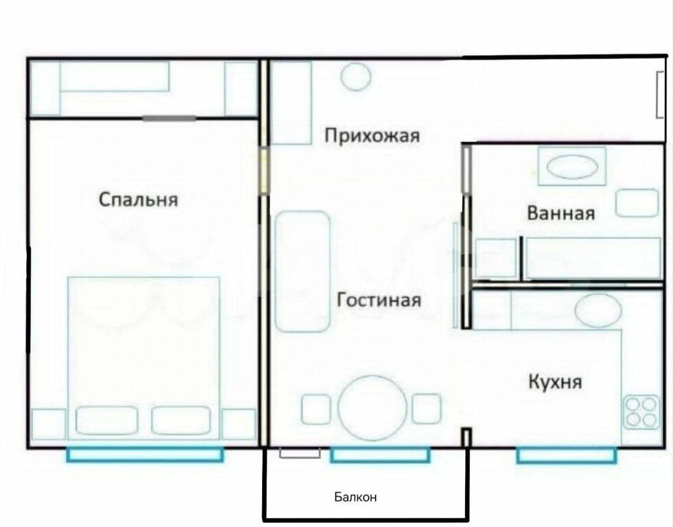 Фото №21: 2-комнатная квартира 42 м² - Москва, Соколиная Гора, пр-д Энтузиастов, 17