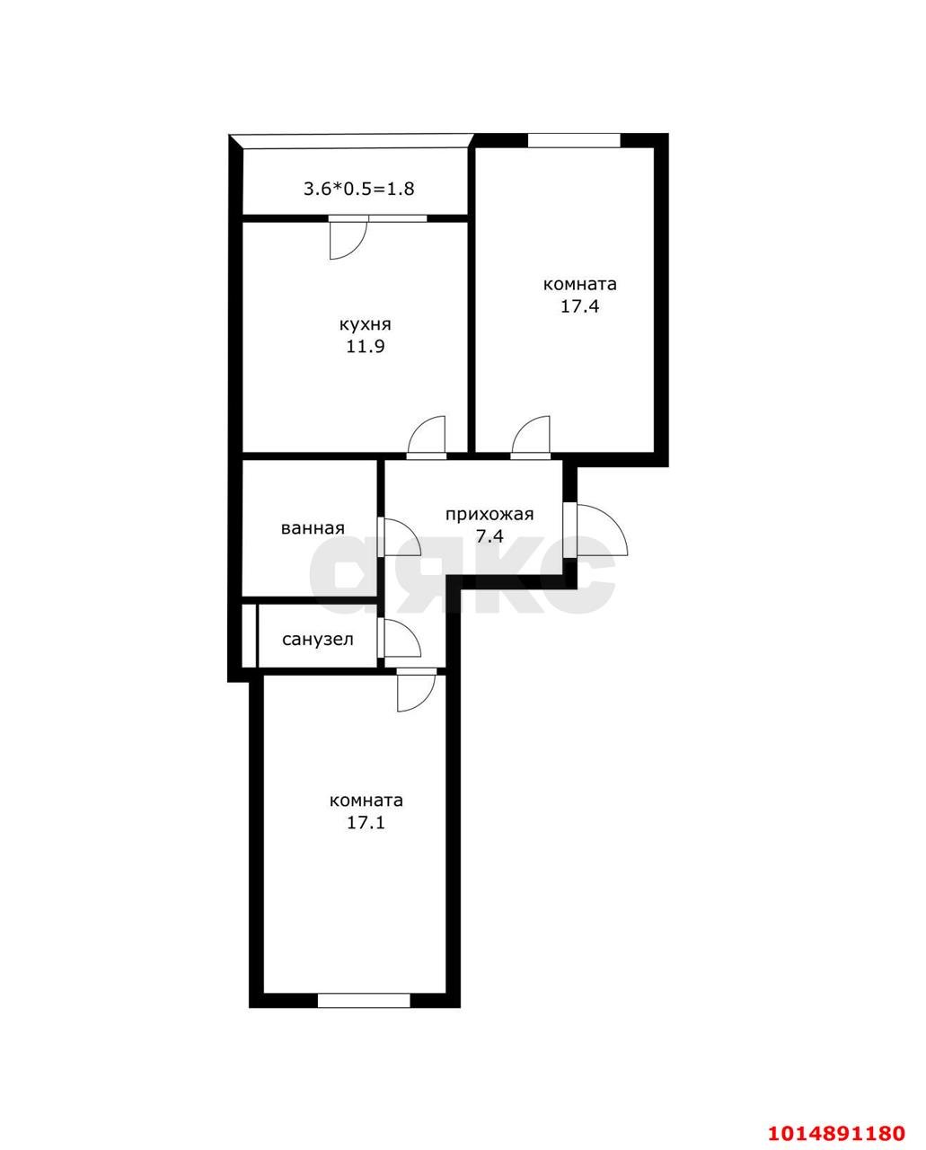 Фото №19: 2-комнатная квартира 65 м² - Краснодар, жилой комплекс Симфония, ул. Российская, 74